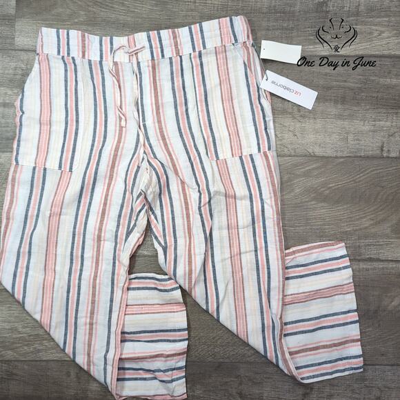 Liz Claiborne Linen Crop Pants Size M - Picture 1 of 6